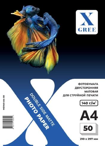 Фотобумага X-Gree A4 MD140 50 листов двусторонняя матовая