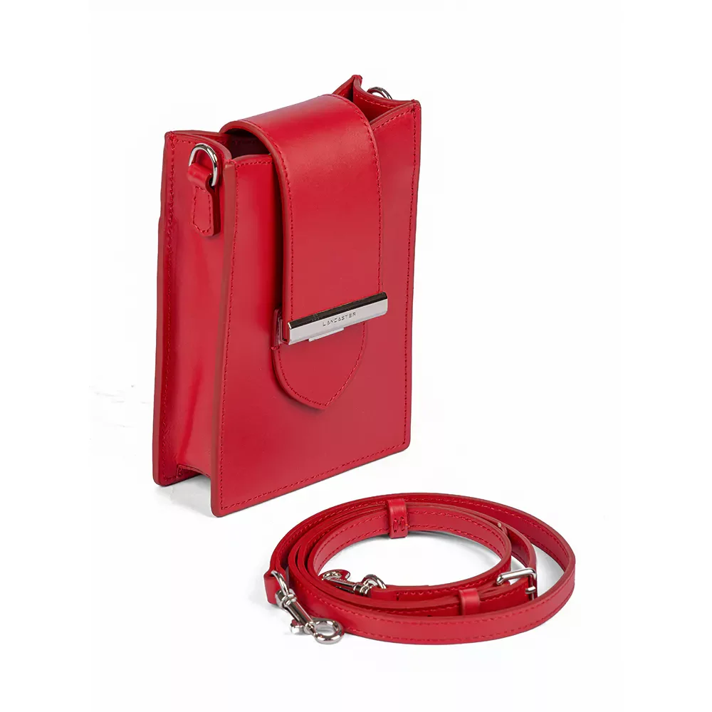 Сумка Lancaster Pochette smartphone A rabat avec fermoir Paris lly 531-018 красная купить,NaN