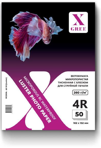 Фотобумага X-Gree Luster 4R RC260L 50 листов микропористая