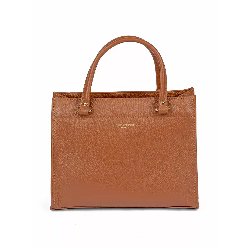 Сумка Lancaster Sac a main Zippe M Foulonne Double 470-63 Camel IN OR коричневая