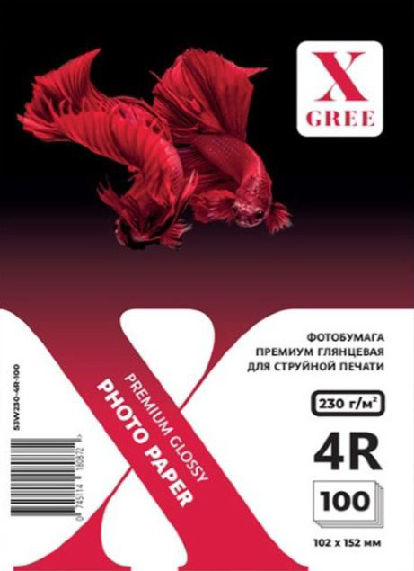 Фотобумага X-Gree Premium 4R 53W230 100 листов глянцевая 