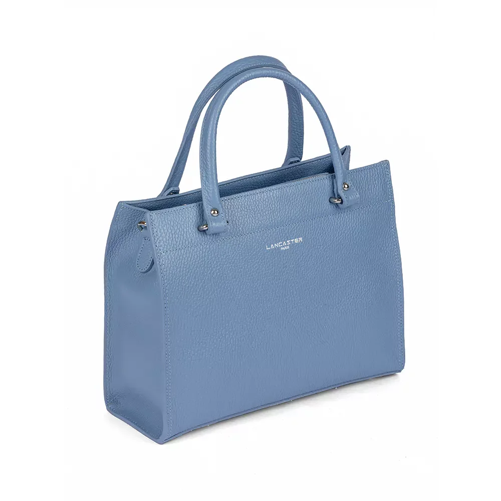 Сумка Lancaster Sac a main Zippe M Foulonne Double 470-63 голубая купить,0