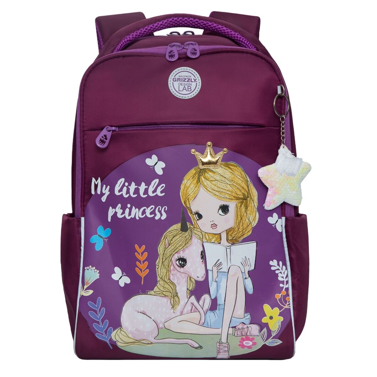 Рюкзак Grizzly My little princess 12л фиолетовый купить,NaN