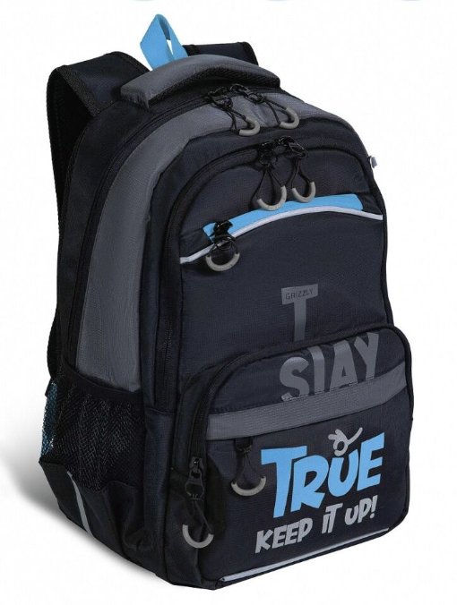 Рюкзак Grizzly Trut 13л черно-синий купить,NaN