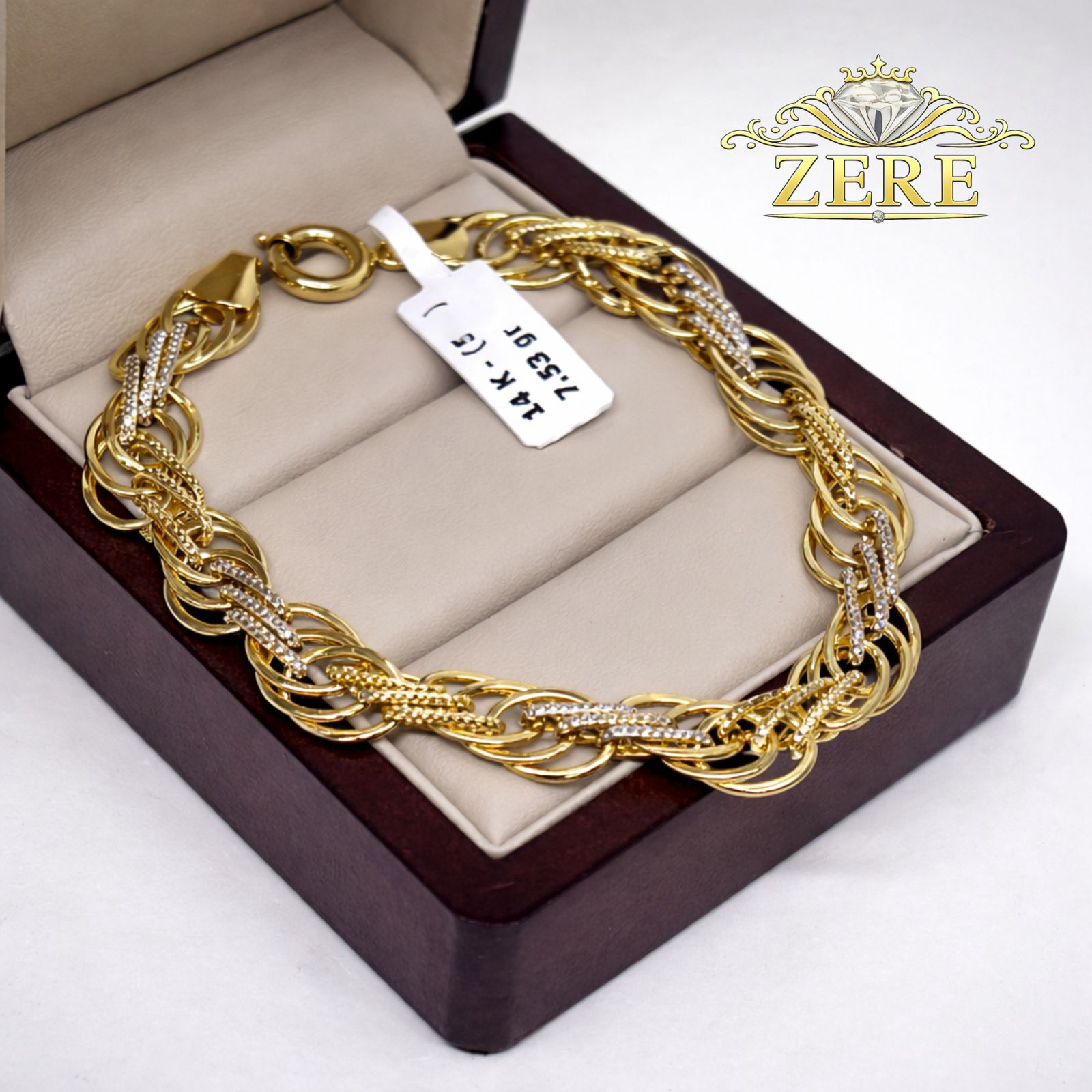 Браслет Zere ZR130338 золото 7.53гр 19р - ForteMarket Браслет Zere ZR130338 золото 7.53гр 19р купить,635550
