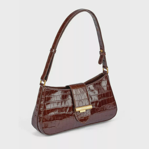 Сумка Lancaster Sac baguette A rabat avec fermoir Exo Iiy 531-019 коричневая