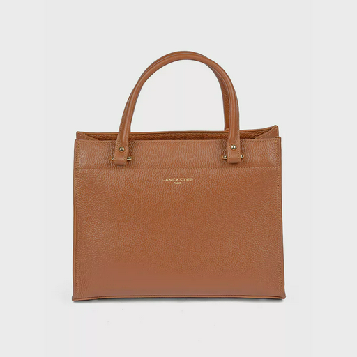 Сумка Lancaster Sac a main Zippe M Foulonne Double 470-63 Camel IN NU коричневая