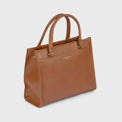 Сумка Lancaster Sac a main Zippe M Foulonne Double 470-63 Camel IN NU коричневая