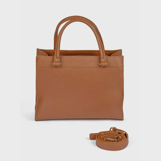 Сумка Lancaster Sac a main Zippe M Foulonne Double 470-63 Camel IN NU коричневая