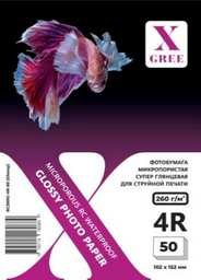 Фотобумага X-Gree Glossy 4R RC260G 50 листов супер глянцевая