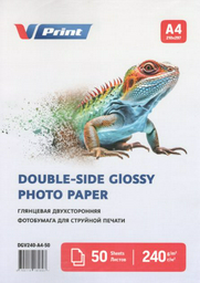 Фотобумага Vprint A4 DGV240 50 листов двусторонняя глянцевая 