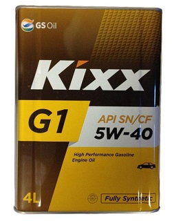 Моторное масло Kixx G1 PLUS 5W40 SN/CF 4л