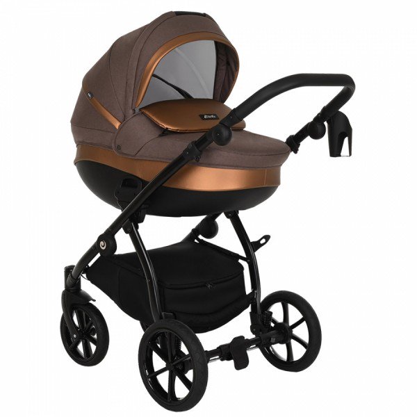 Коляска 2в1 Tutis Nanni Кожа Coffee/Bronze купить,NaN
