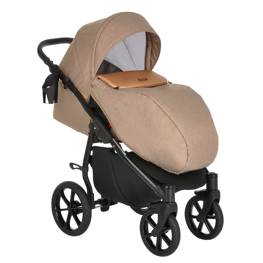 Коляска 2в1 Tutis Nanni Кожа Sand/Gold купить,NaN