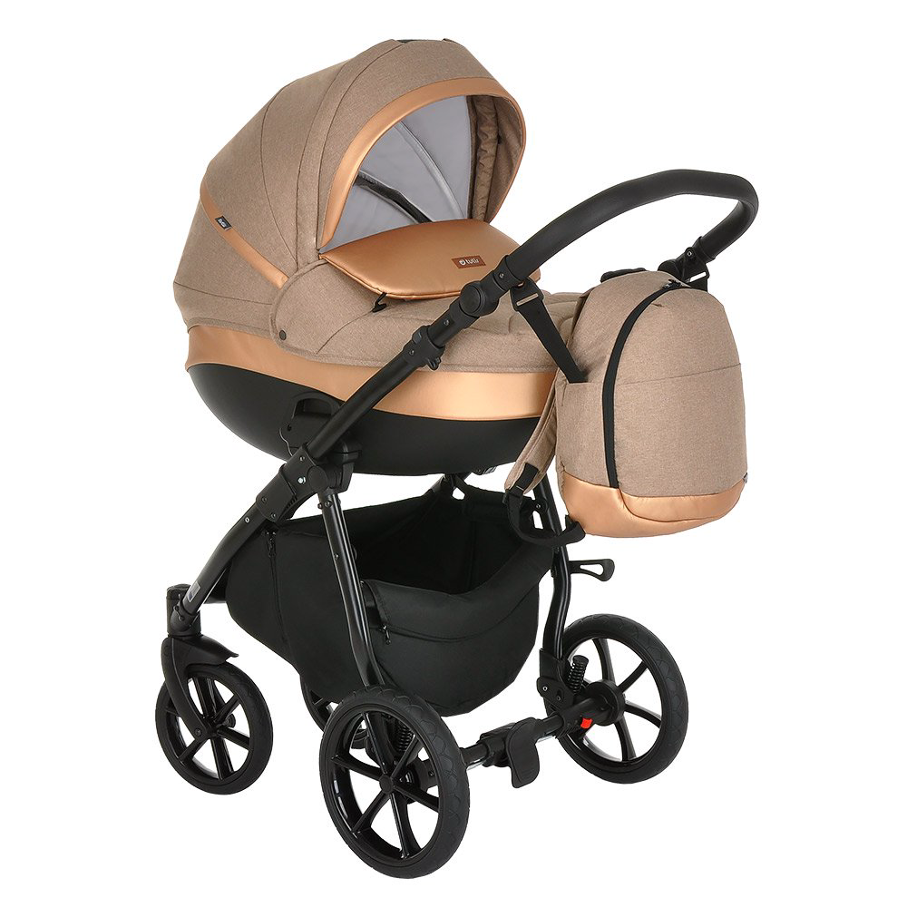Коляска 2в1 Tutis Nanni Кожа Sand/Gold купить,NaN