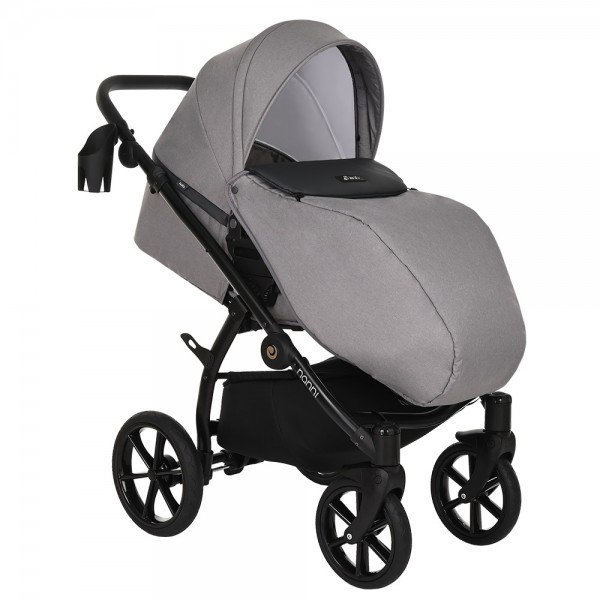 Коляска 2в1 Tutis Nanni Кожа Grey/Dark grey купить,NaN
