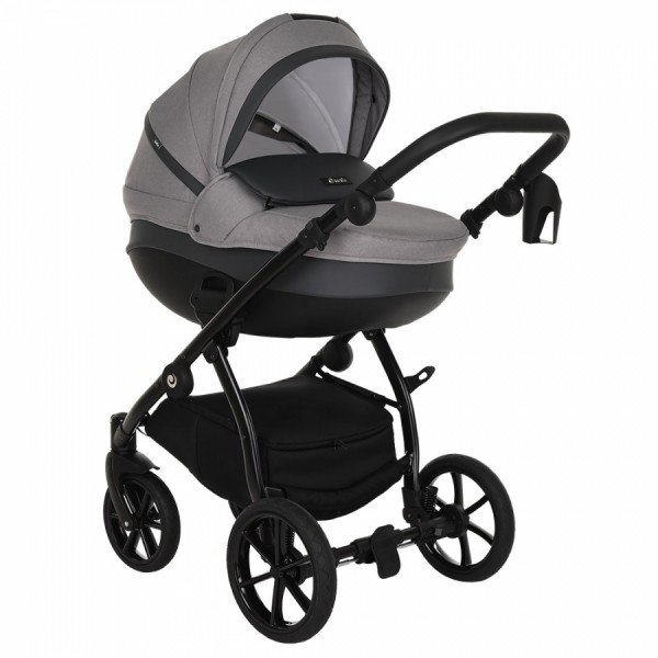 Коляска 2в1 Tutis Nanni Кожа Grey/Dark grey купить,NaN