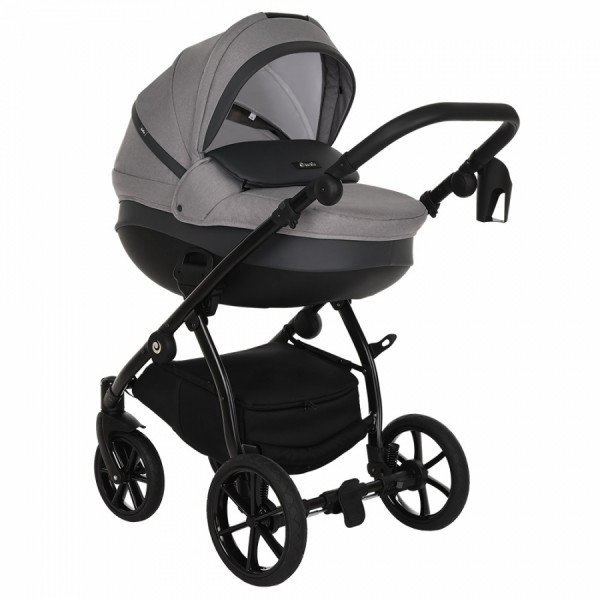 Коляска 2в1 Tutis Nanni Кожа Grey/Dark grey купить,NaN