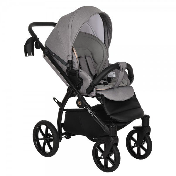 Коляска 2в1 Tutis Nanni Кожа Grey/Dark grey купить,NaN