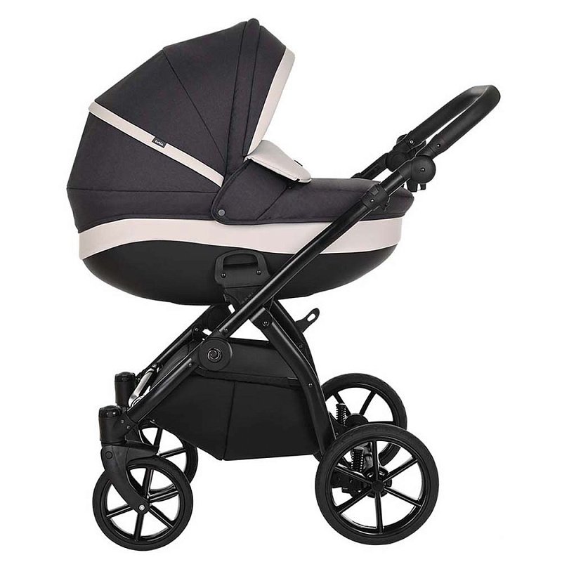 Коляска 2в1 Tutis Nanni Кожа Graphite/Light grey  купить,NaN