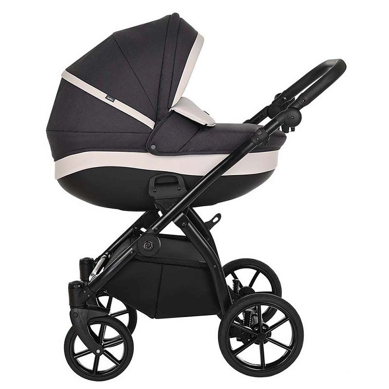Коляска 2в1 Tutis Nanni Кожа Graphite/Light grey  купить,NaN