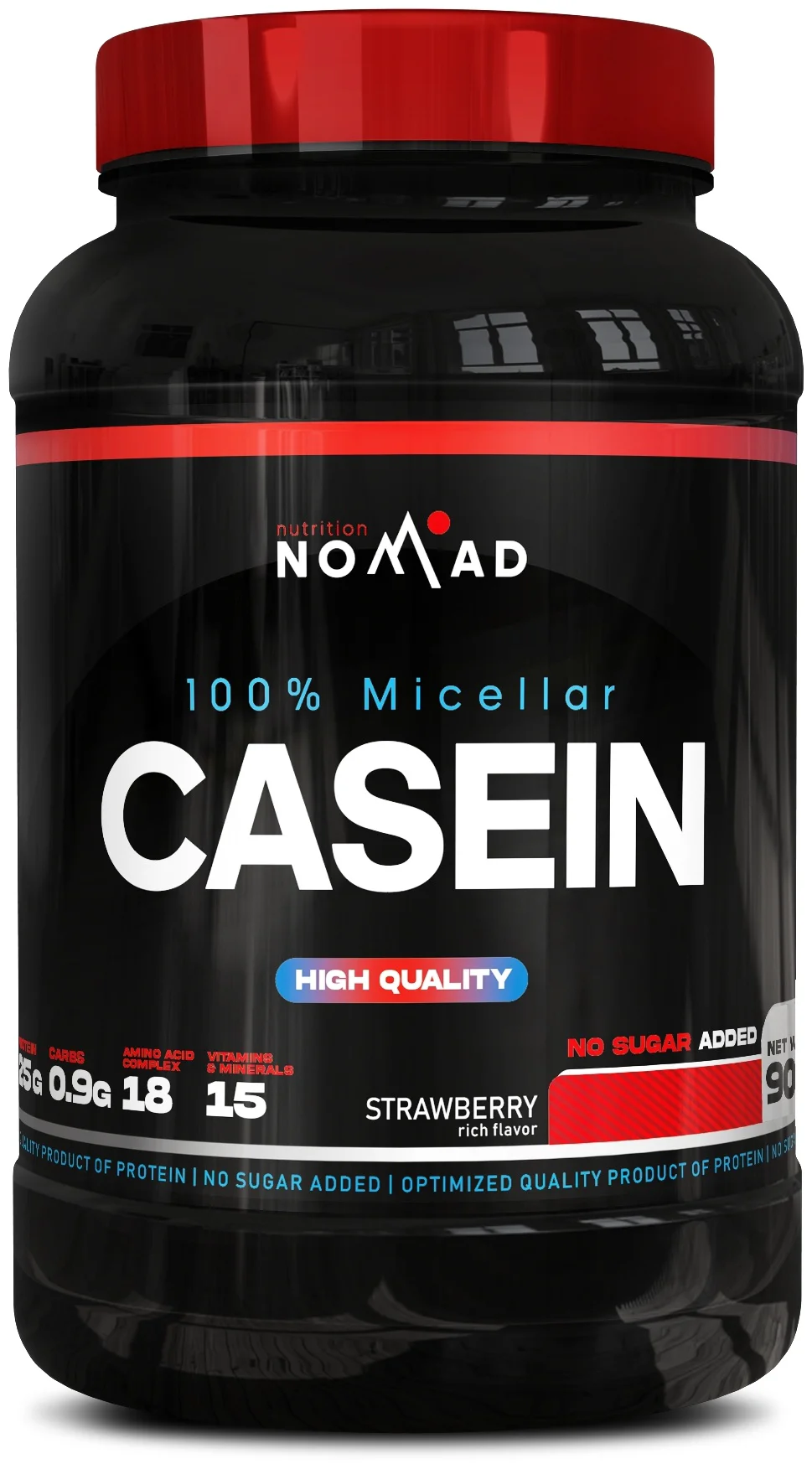 Казеин Nomad Nutrition 100% Micellar Casein Клубника 908гр 118кКал