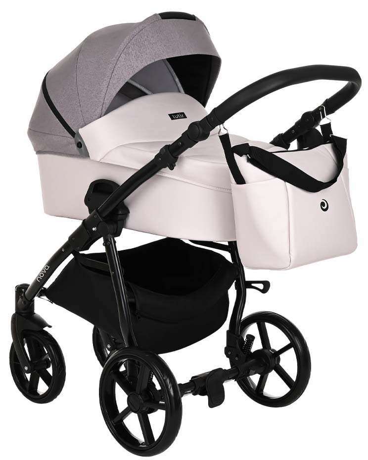 Коляска 2в1 Tutis Novo Кожа Pearl Metalic/Grey Reflective Print купить,NaN