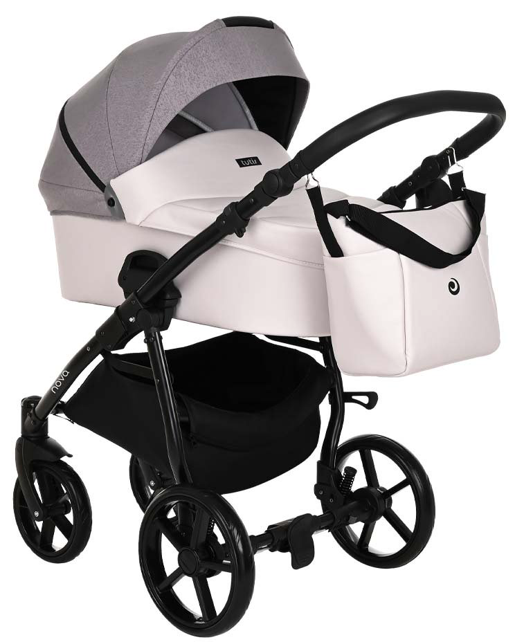 Коляска 2в1 Tutis Novo Кожа Pearl Metalic/Grey Reflective Print купить,NaN
