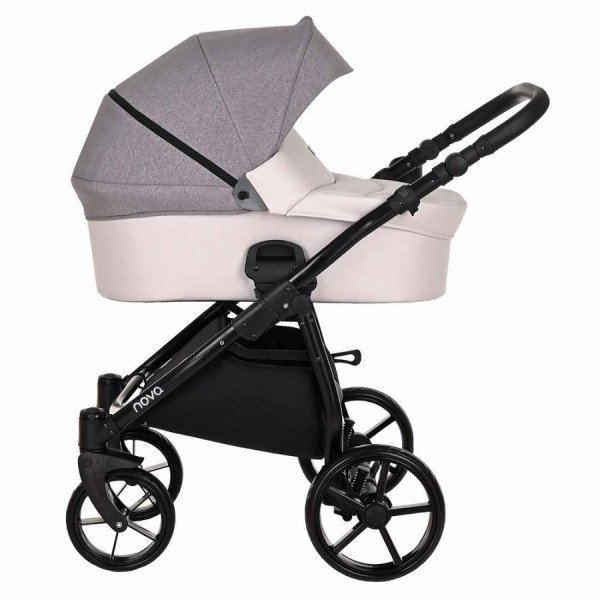 Коляска 2в1 Tutis Novo Кожа Pearl Metalic/Grey Reflective Print купить,NaN