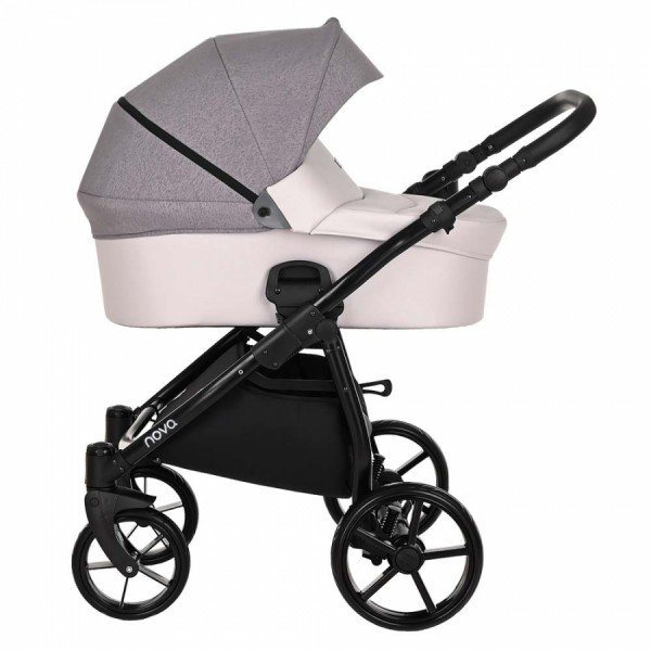 Коляска 2в1 Tutis Novo Кожа Pearl Metalic/Grey Reflective Print купить,NaN