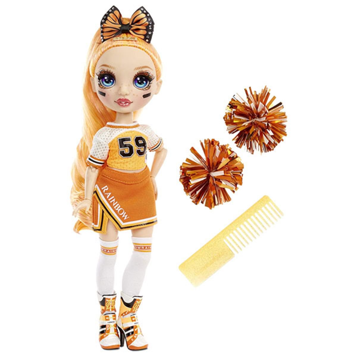 Кукла Poopsie Rainbow high cheer doll-poppy rowan  orange 28см купить,NaN
