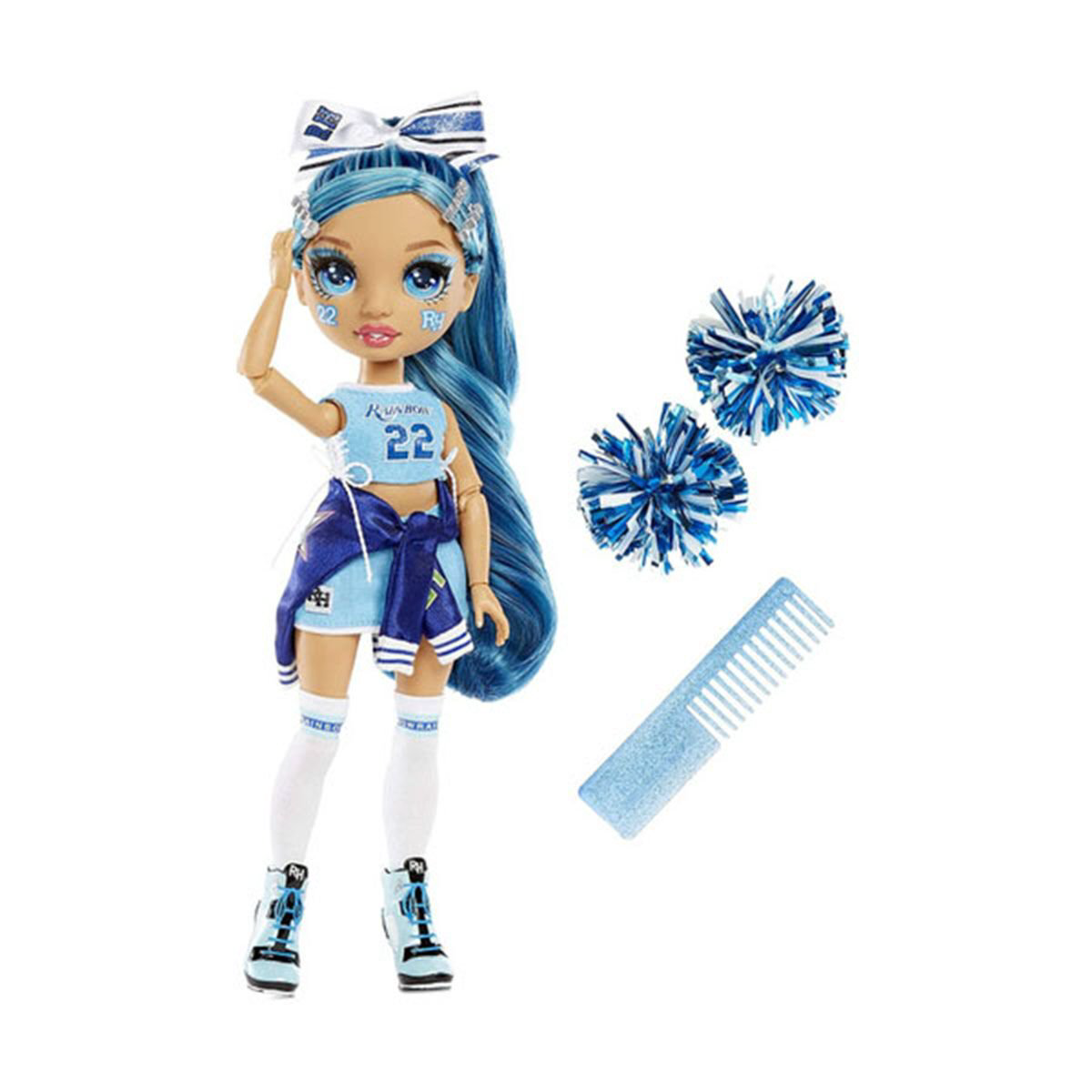 Кукла Poopsie Rainbow high   cheer doll-skyler bradshaw  blue 28см купить,NaN