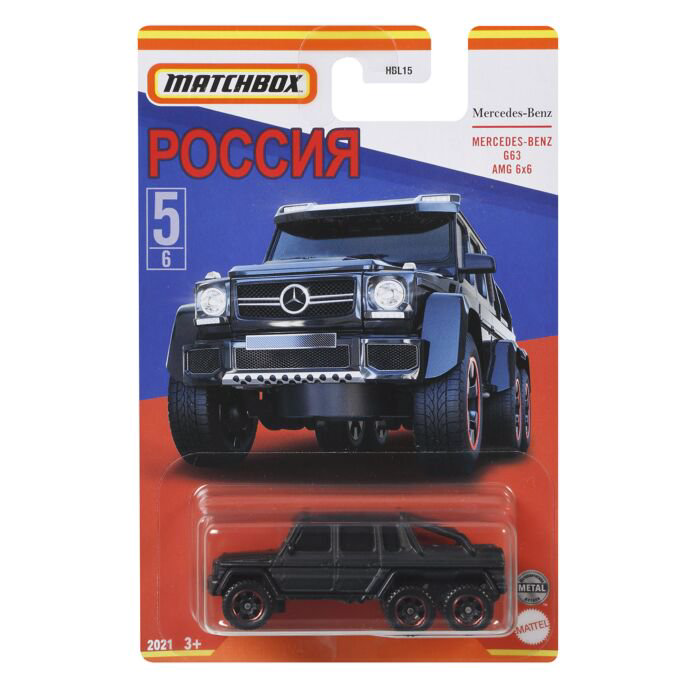 Машинка Mattel Matchbox best of Russia-Mercedes-Benz G63 AMG 6x6 купить,NaN