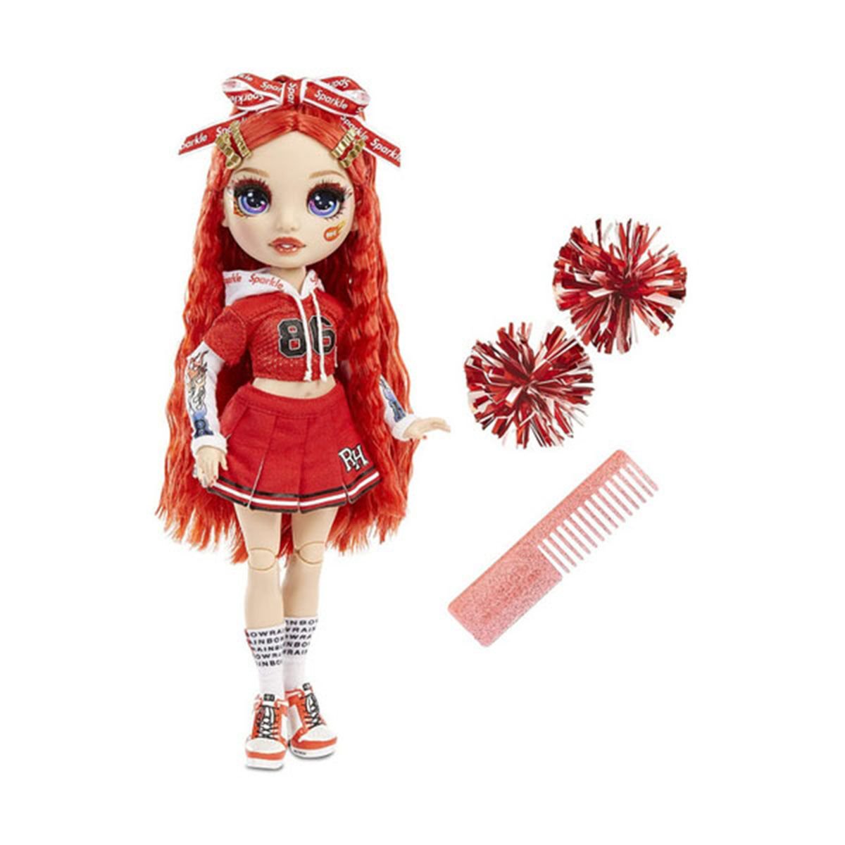 Кукла Poopsie Rainbow high cheer doll-ruby anderson red 28см купить,NaN