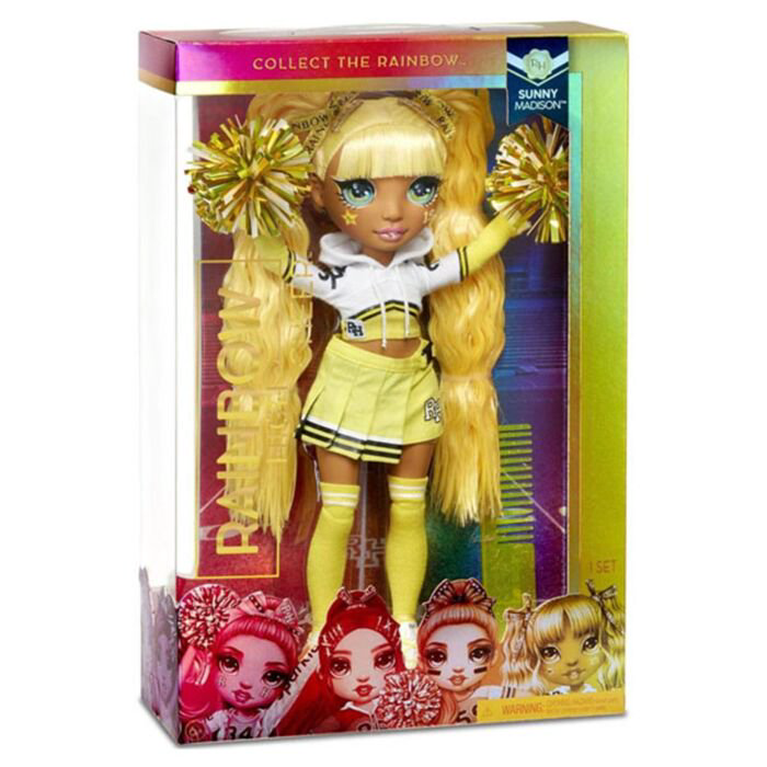Кукла Poopsie Rainbow high   cheer doll-sunny madison  yellow 28см купить,NaN