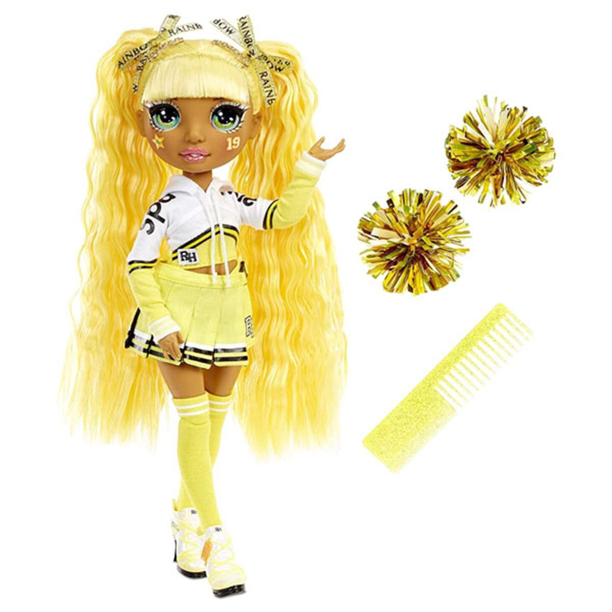 Кукла Poopsie Rainbow high   cheer doll-sunny madison  yellow 28см купить,NaN
