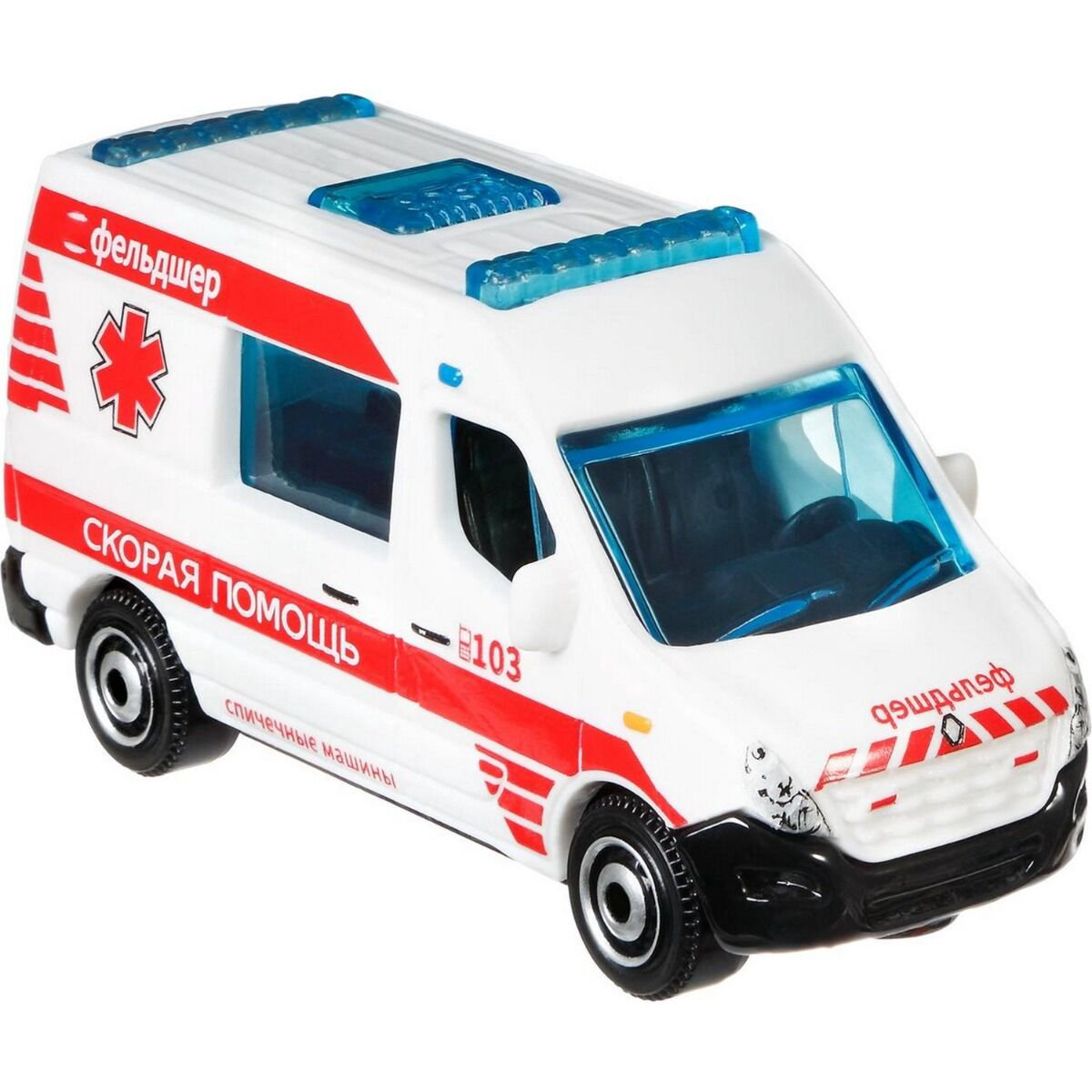 Машинка Mattel Matchbox best of Russia-Renault master ambulance купить,NaN