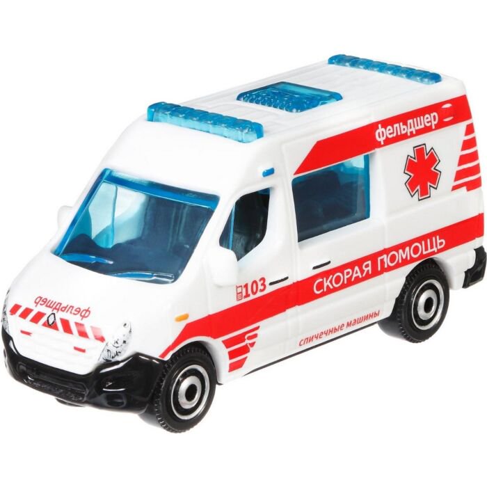 Машинка Mattel Matchbox best of Russia-Renault master ambulance купить,NaN