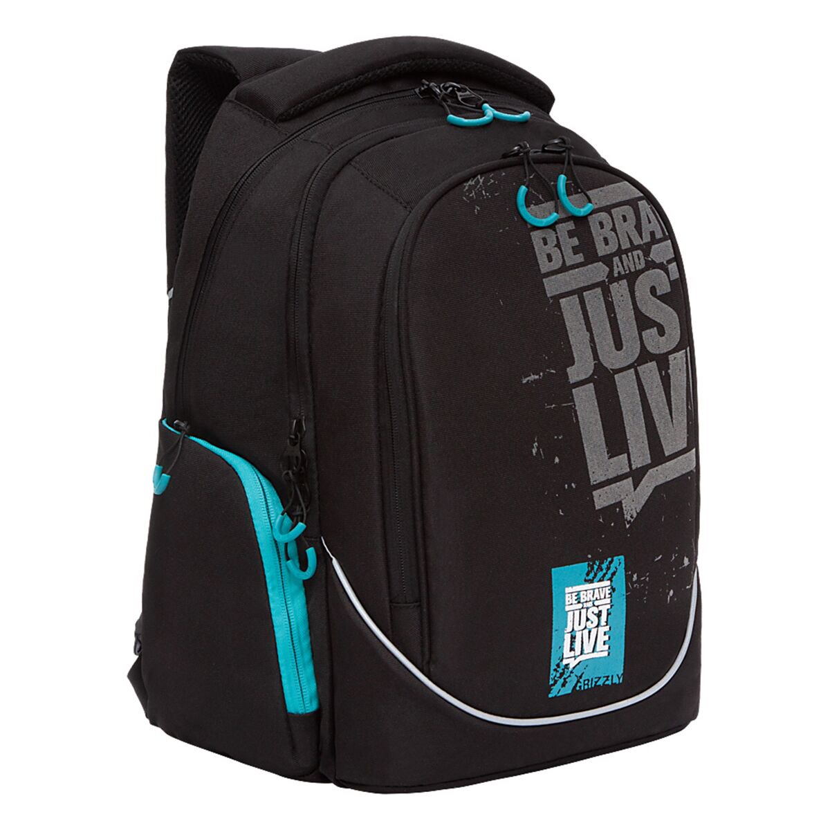 Рюкзак Grizzly Just live 17,5л черно-голубой купить,NaN
