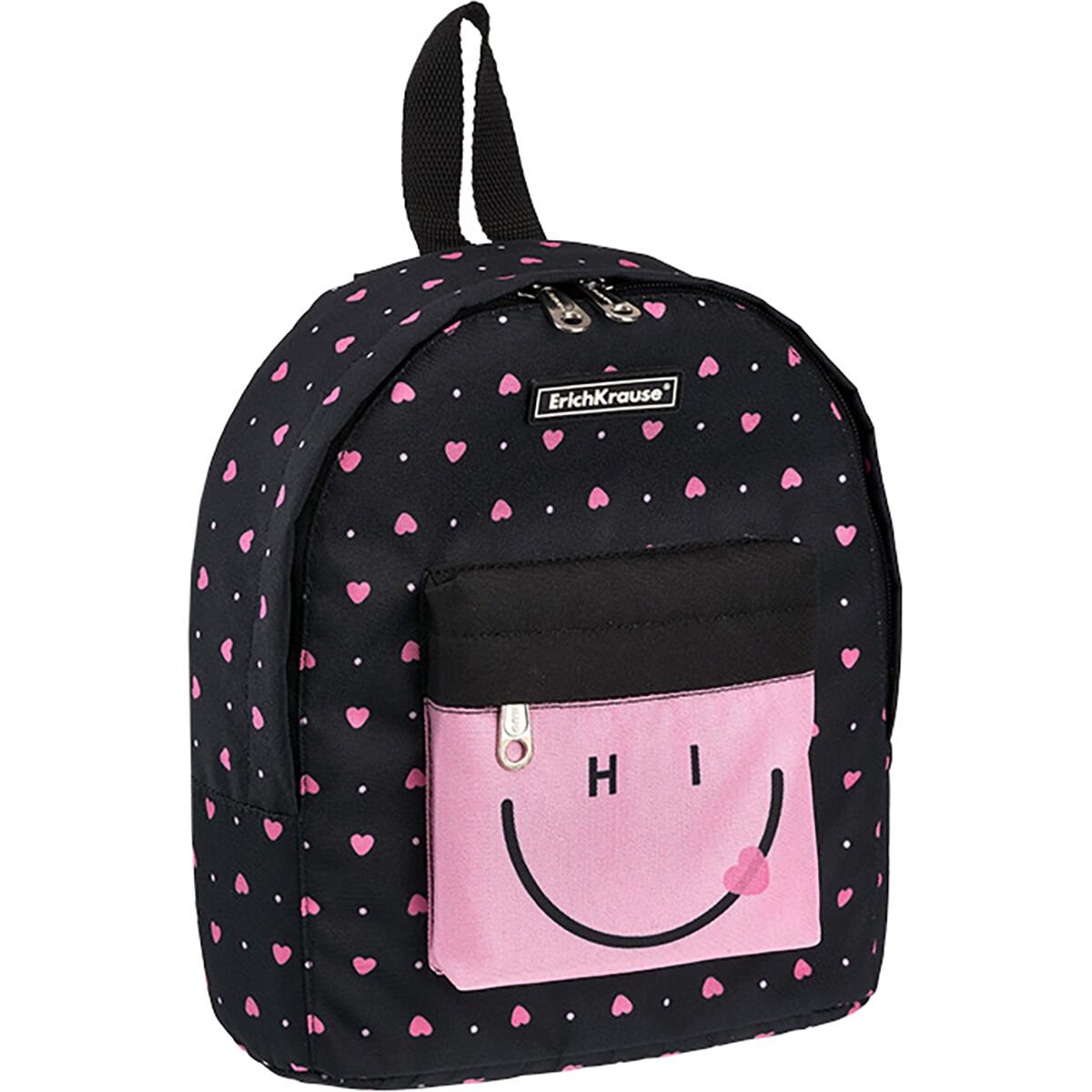 Рюкзак Erich Krause EasyLine Smile 6л черно-розовый купить,NaN