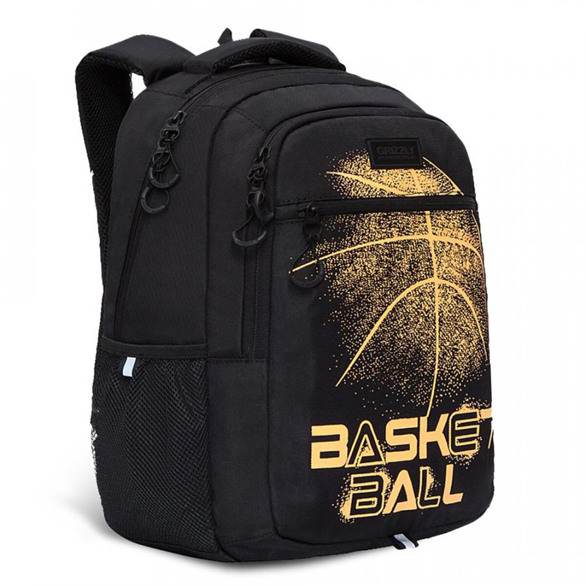 Рюкзак Grizzly Basketball 16,5л черно-оранжевый купить,NaN