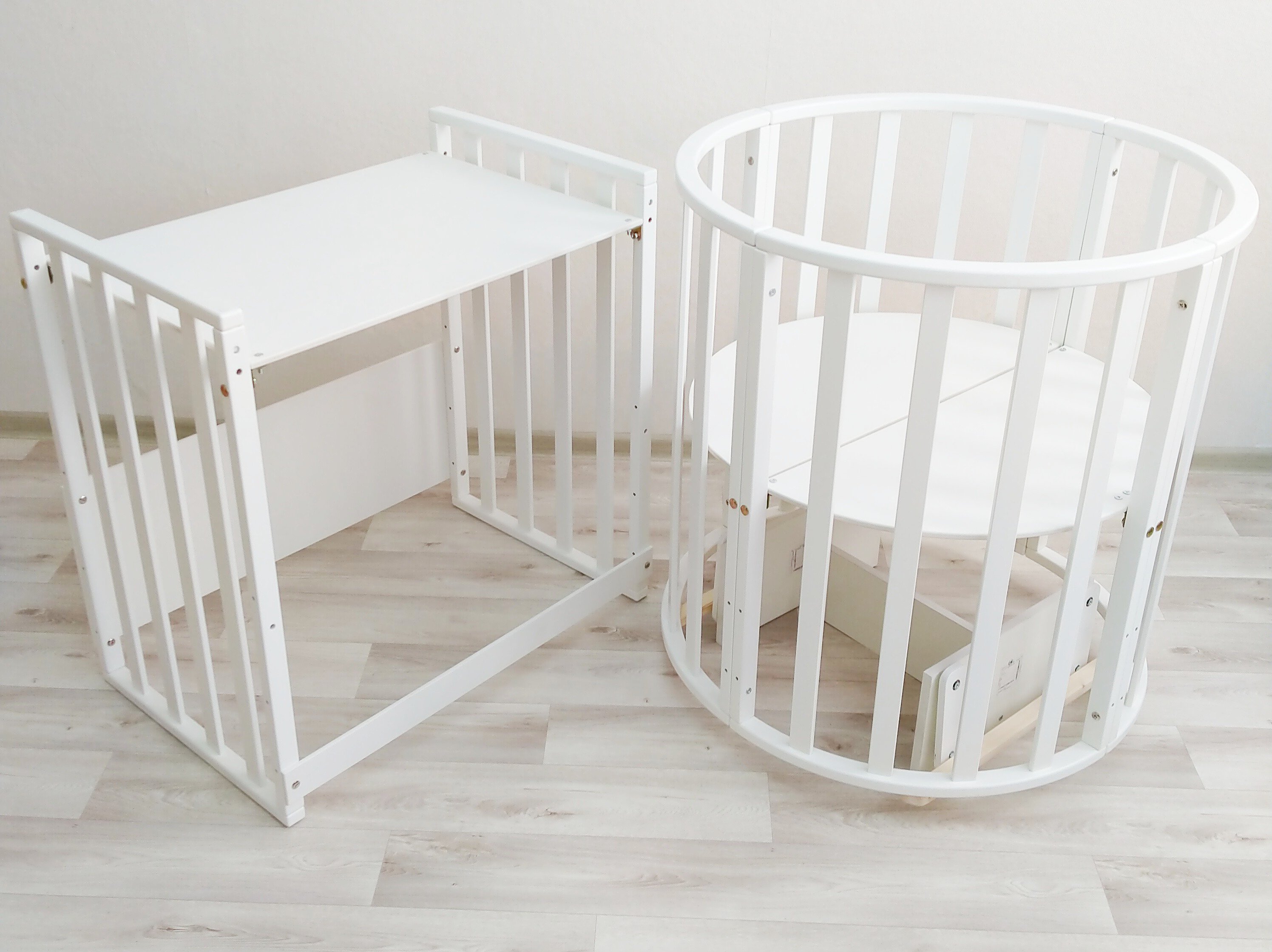 Кроватка-манеж Newborn 7&1 Classic Pendulum белая