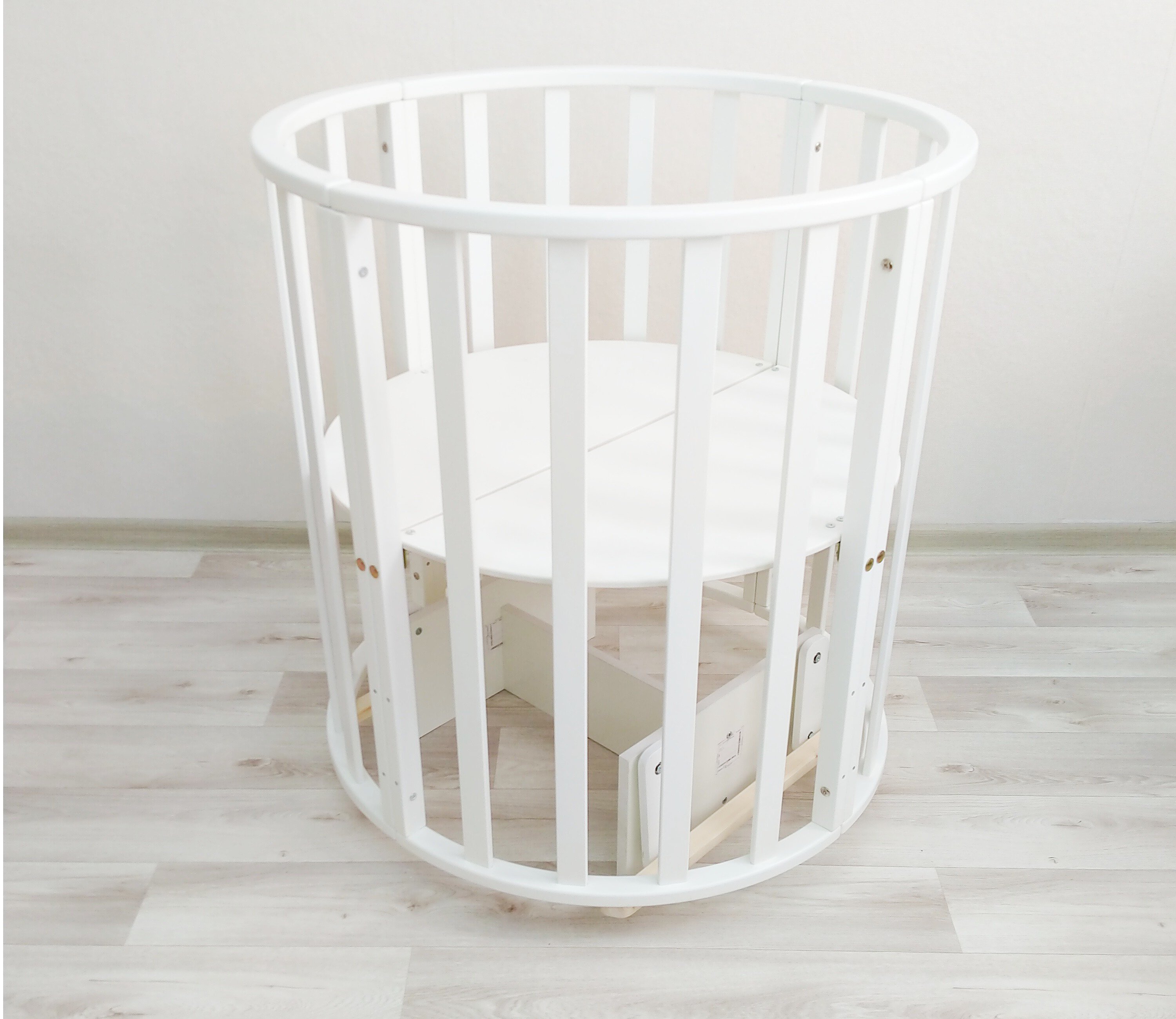 Кроватка-манеж Newborn 7&1 Classic Pendulum белая