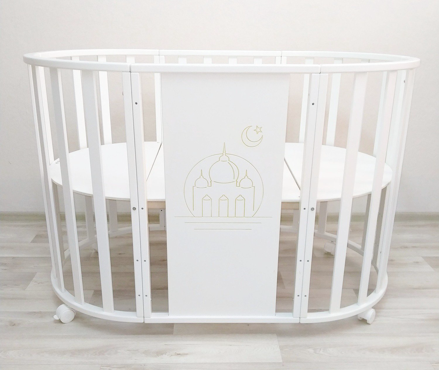 Кроватка-манеж Newborn 7&1 Mosque Transform pendulum белая купить,NaN
