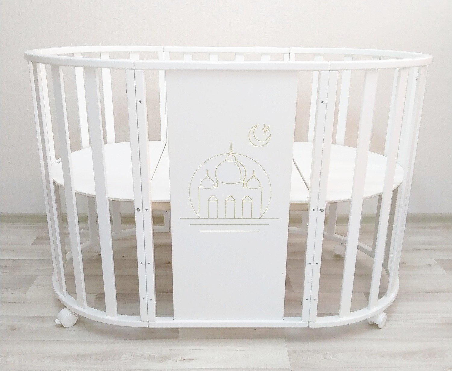 Кроватка-манеж Newborn 7&1 Mosque белая