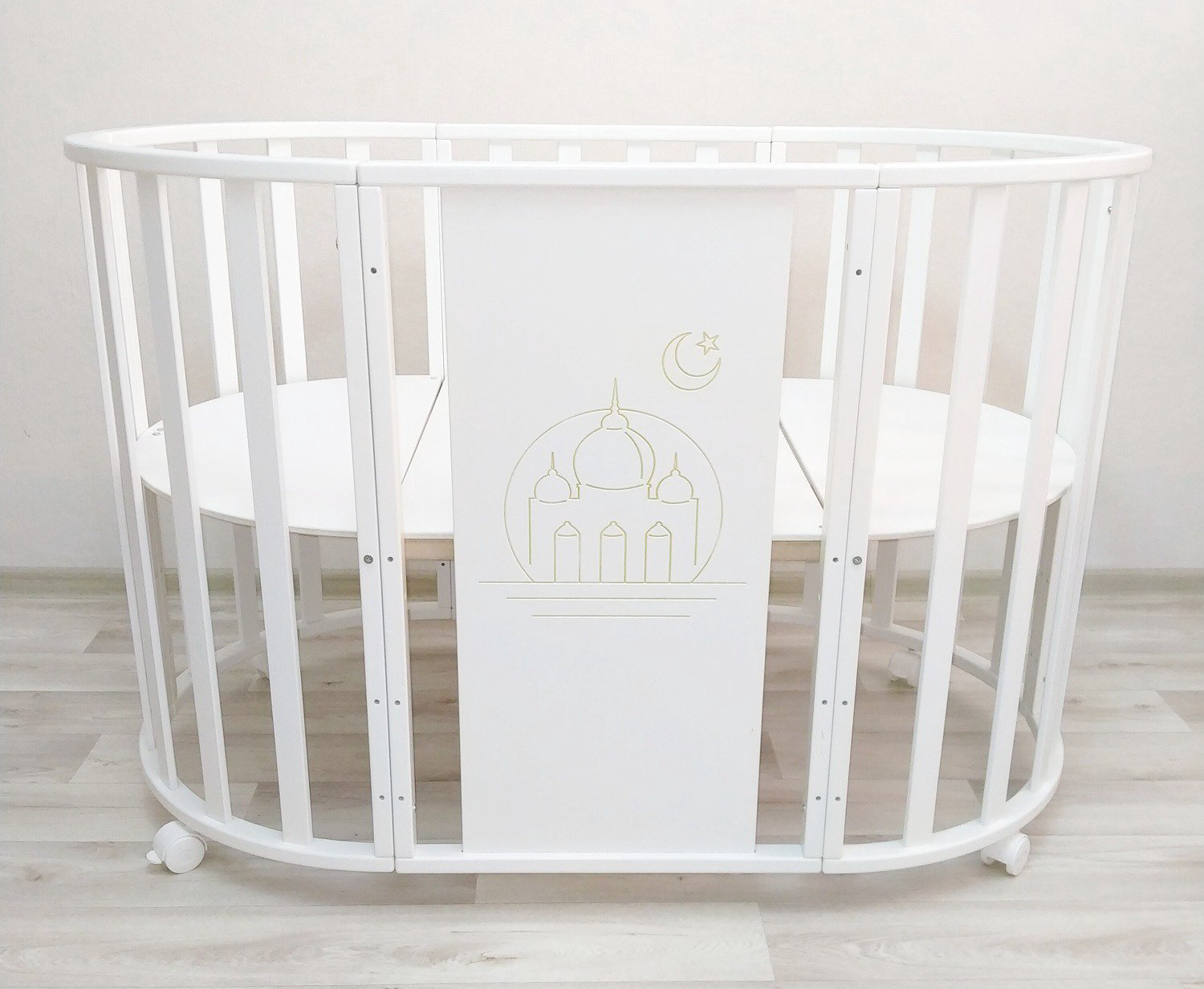 Кроватка-манеж Newborn 7&1 Mosque белая купить,NaN