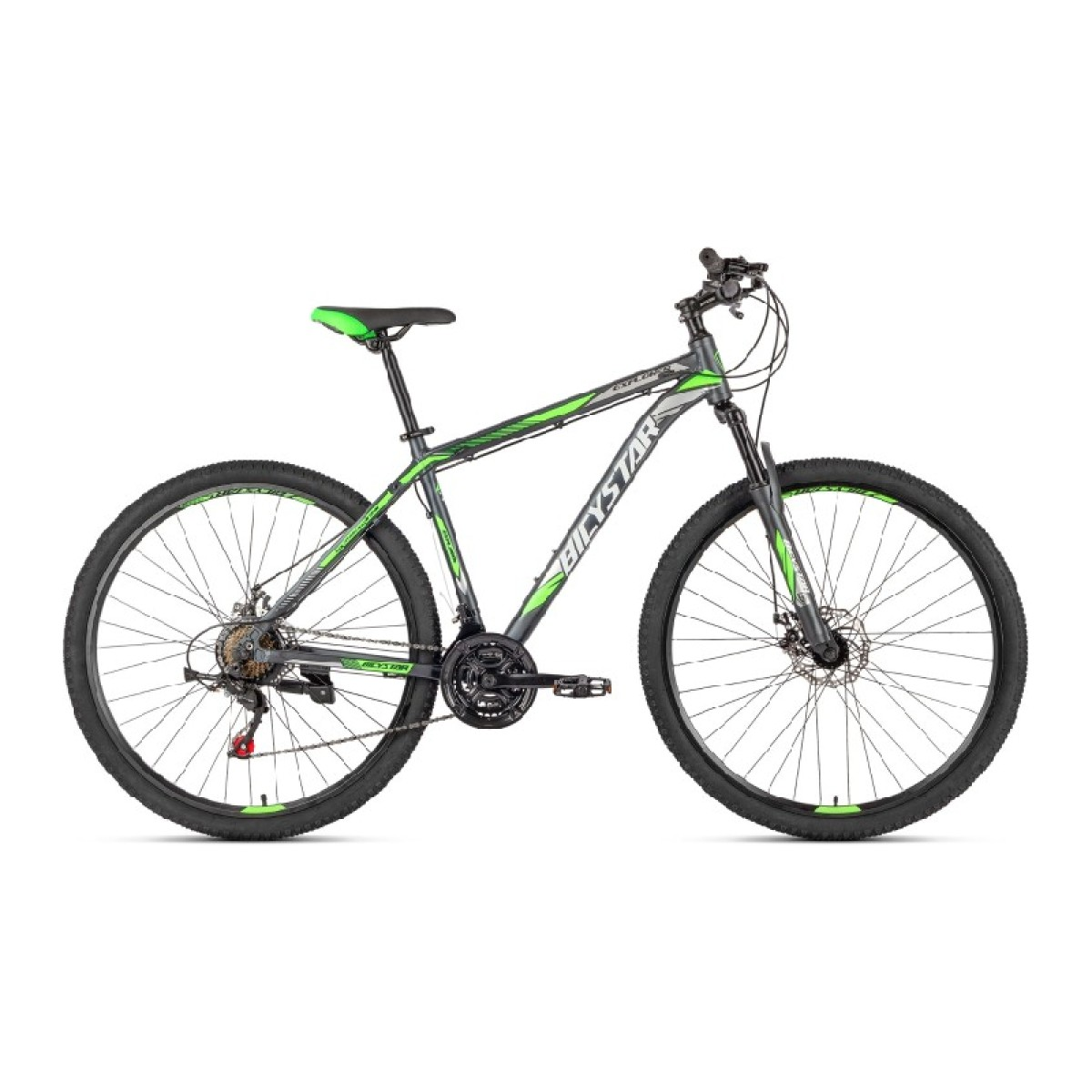 Велосипед Bicystar Explorer MBA002 29" 2019 19 черно-зеленый купить,NaN