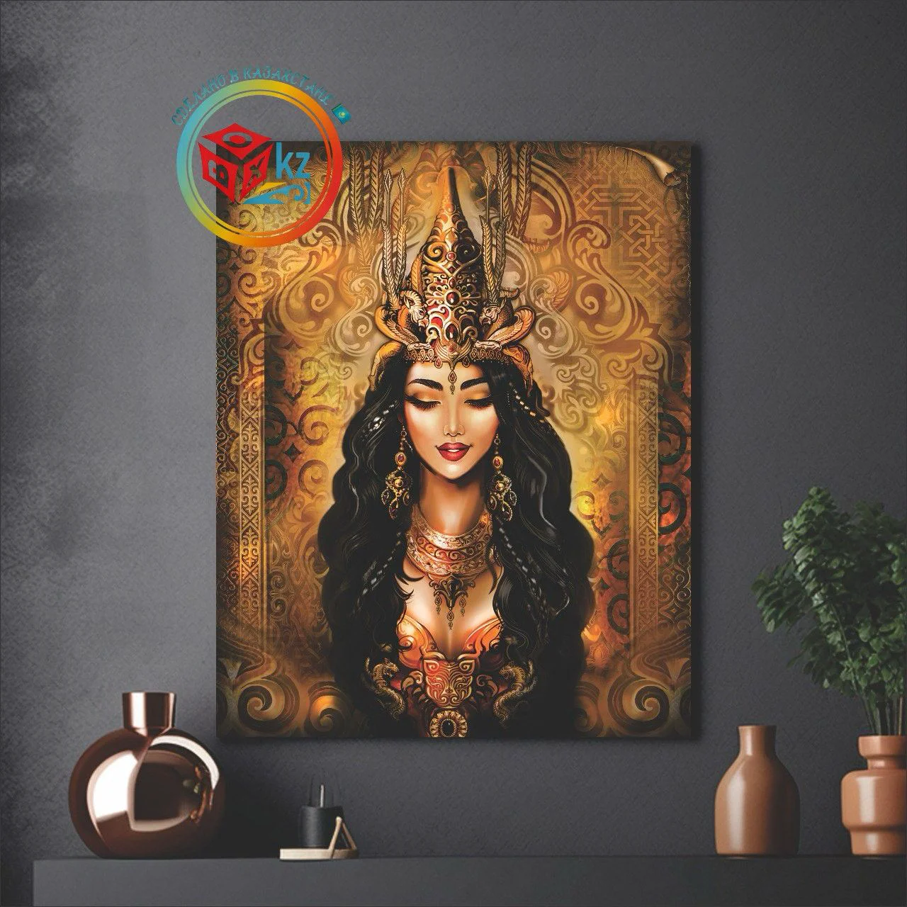 Картина Box.kz Қазақ қызы 40х50 см