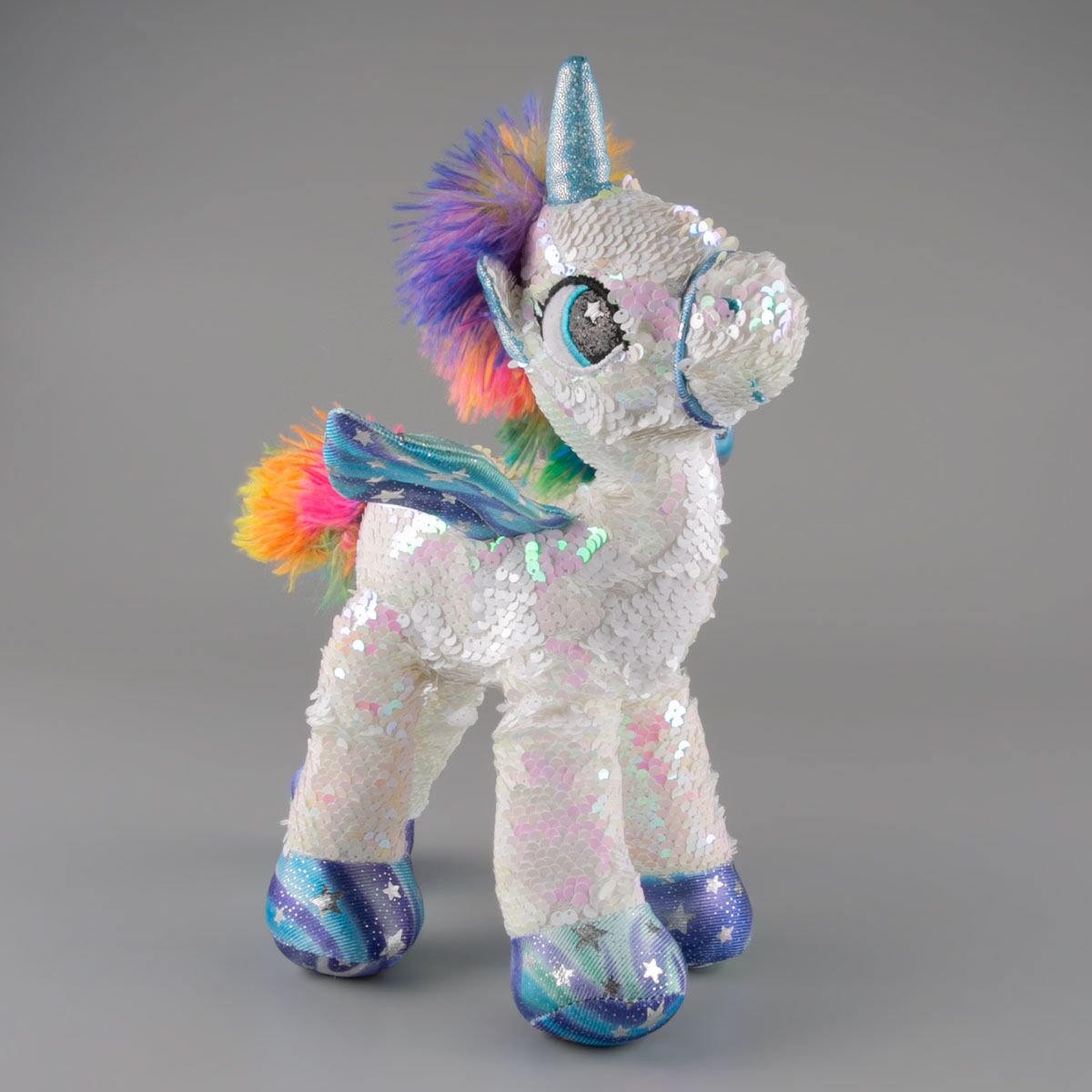Мягкая игрушка Bulu-Xiong Plush Единорог  с пайетками белый 30см купить,NaN