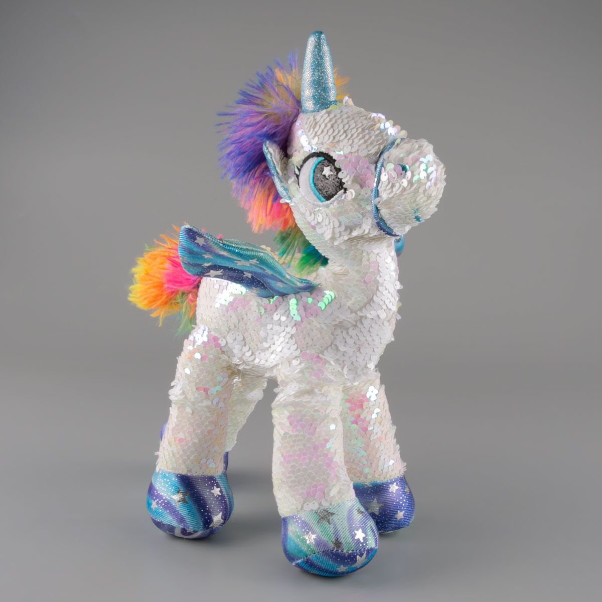 Мягкая игрушка Bulu-Xiong Plush Единорог  с пайетками белый 30см купить,NaN